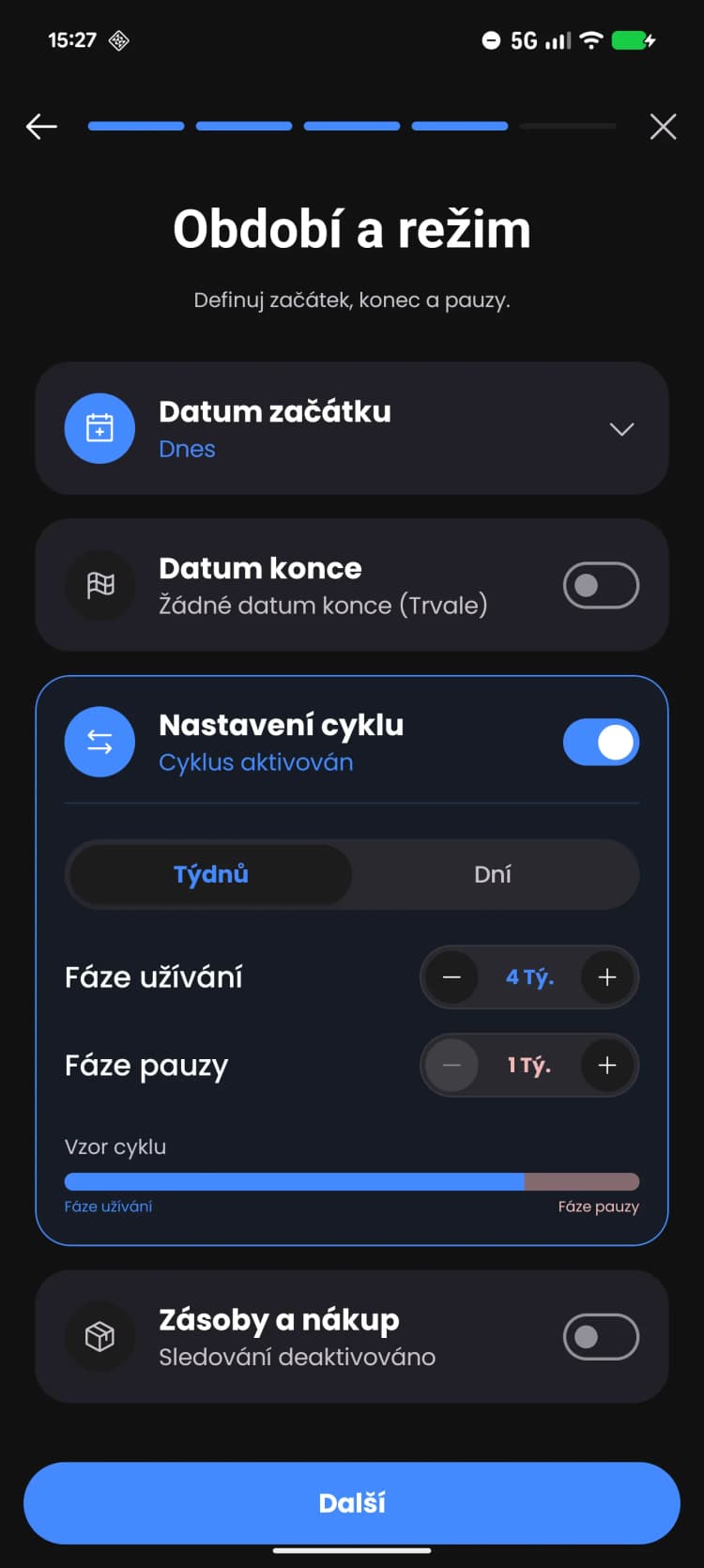Nasycovací a udržovací fáze