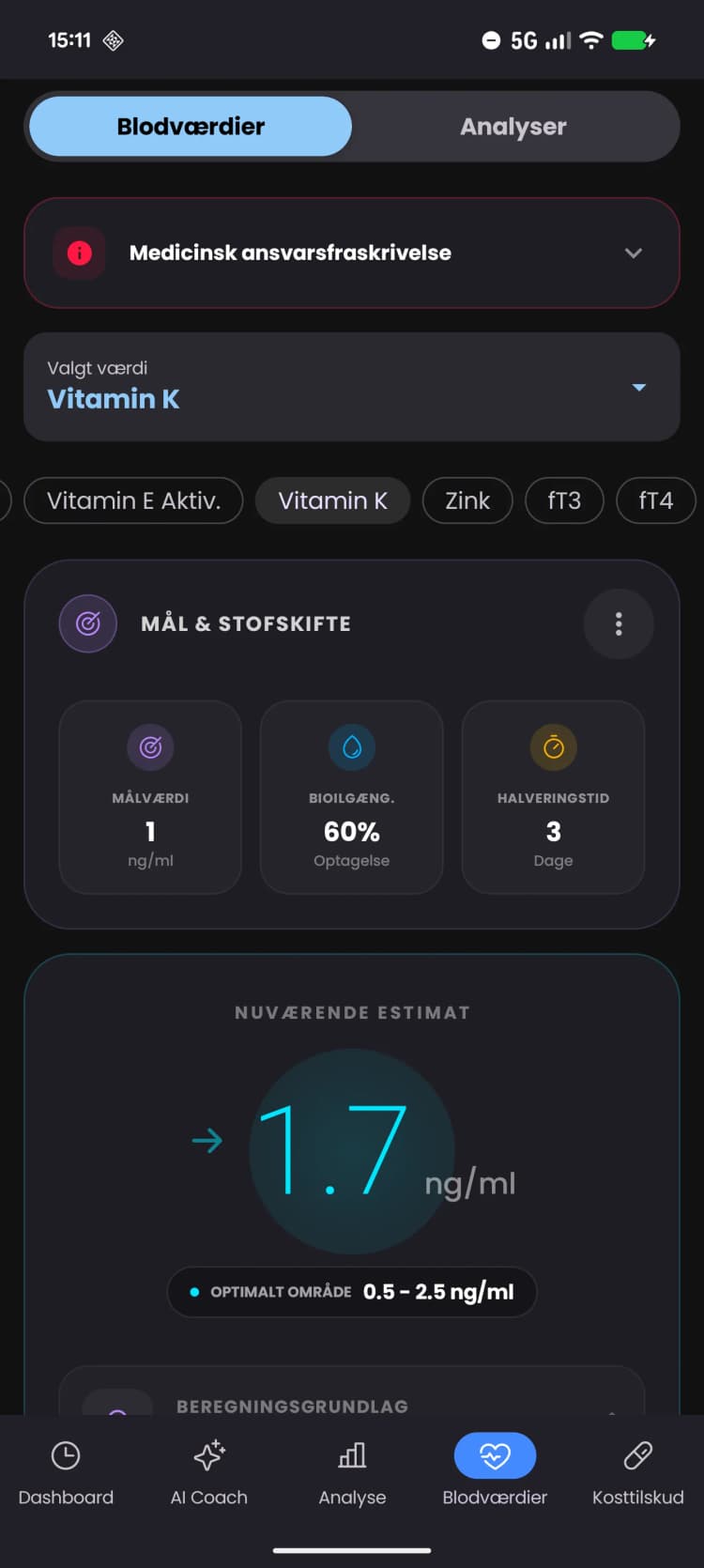 Den Smarte Jern & Ferritin Tracker.