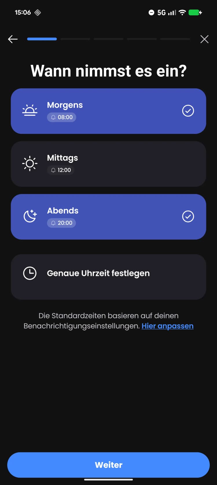 Frag nach deinem echten Stack