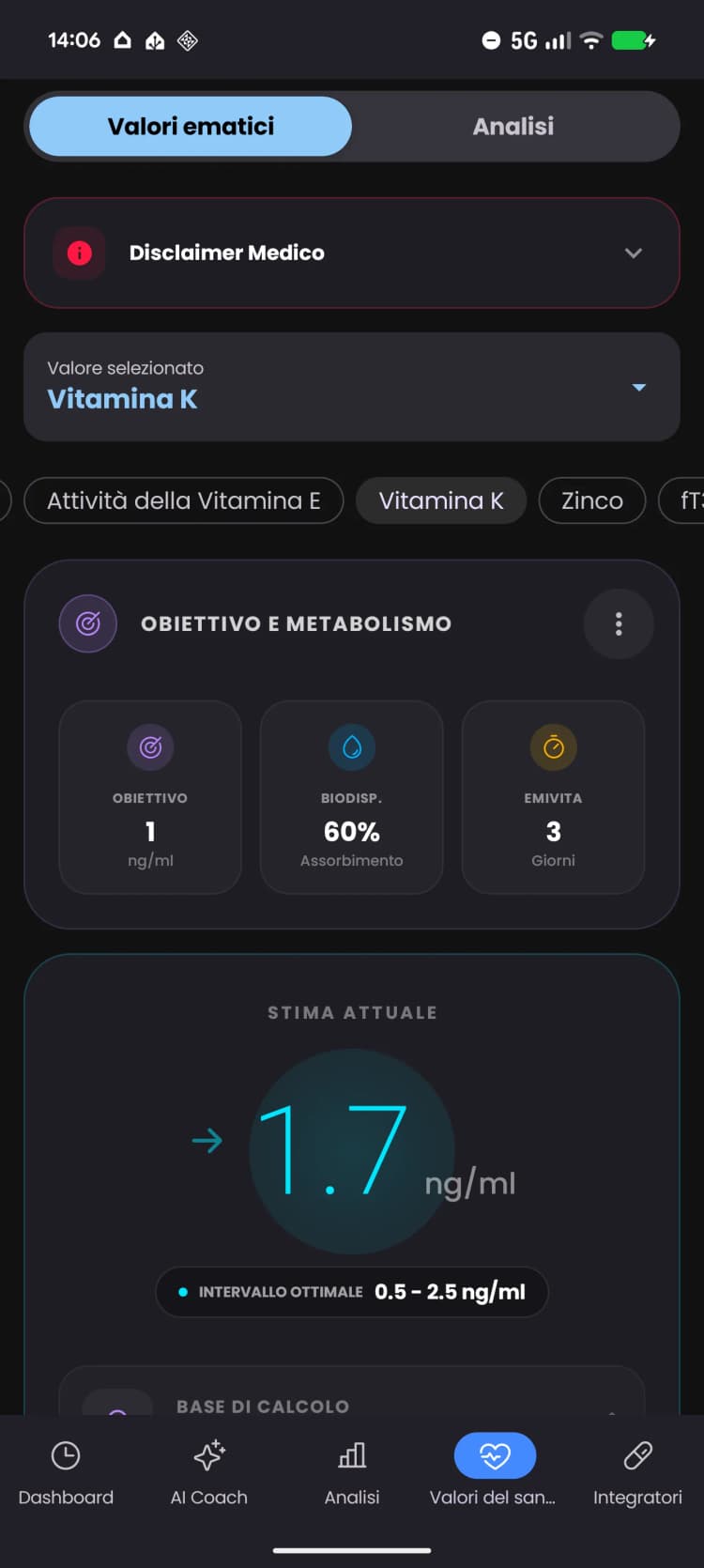 Capisci ogni biomarcatore
