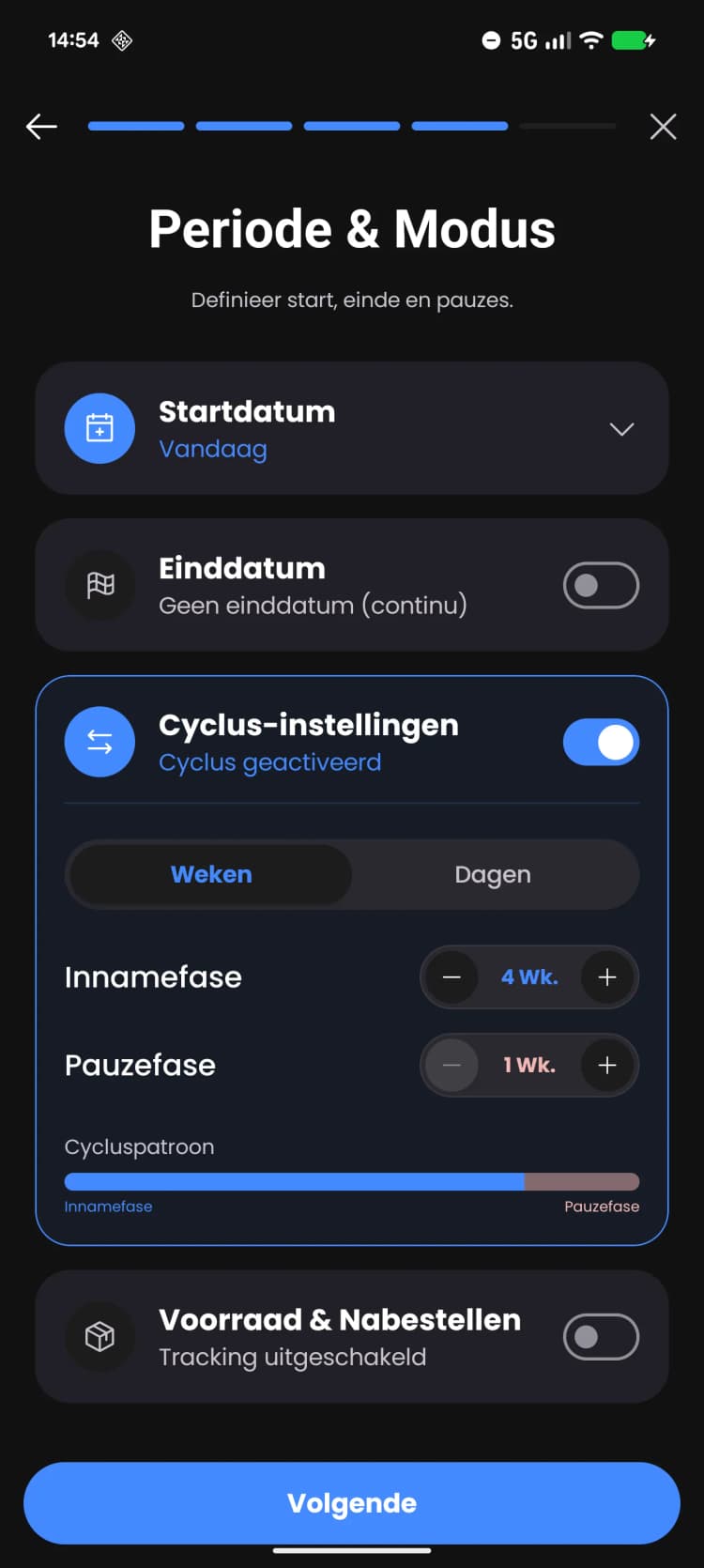 Oplaad- en onderhoudsfasen