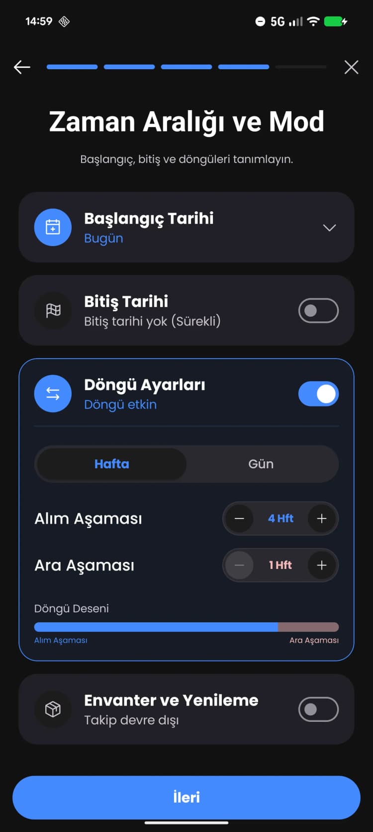 Yükleme ve idame fazları