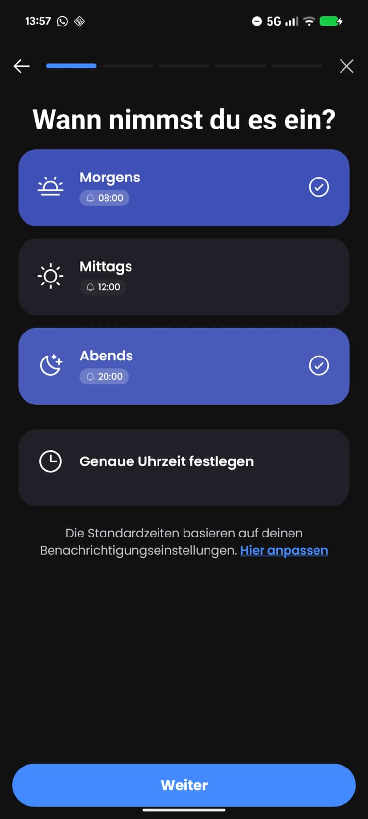 Frag nach deinem echten Stack