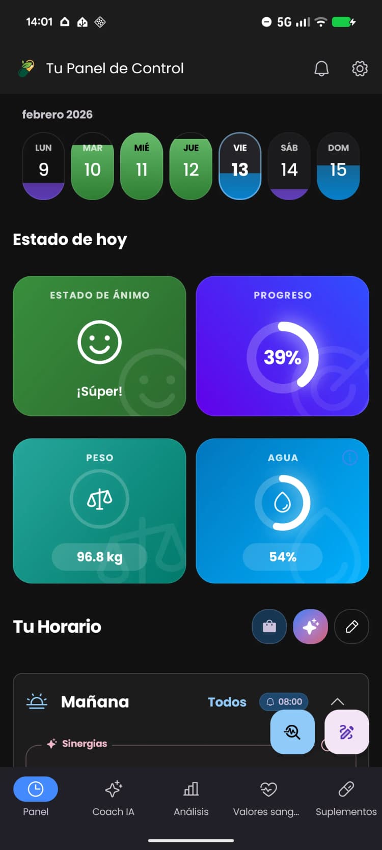 El Tracker de Suplementos y Planificador de Vitaminas Inteligente.