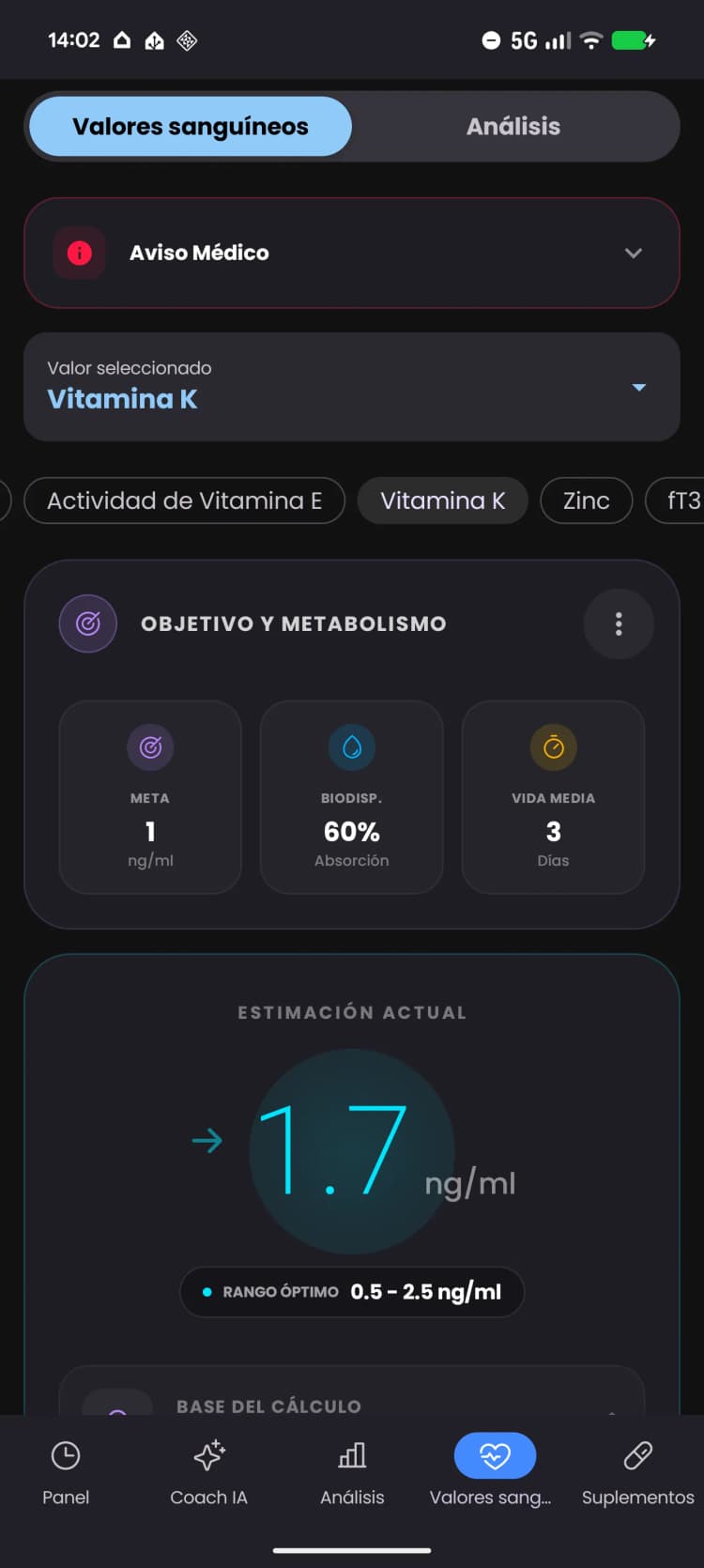 El Tracker Inteligente de Hierro y Ferritina.