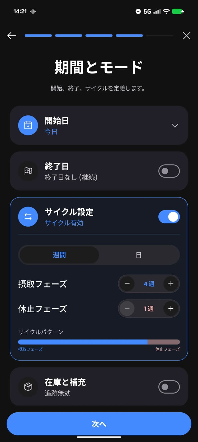 ローディング期とメンテナンス期